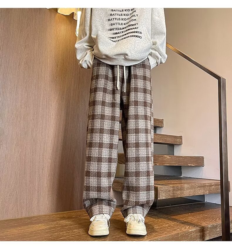 Mens Relaxed Straightleg Drapey Casual Pants