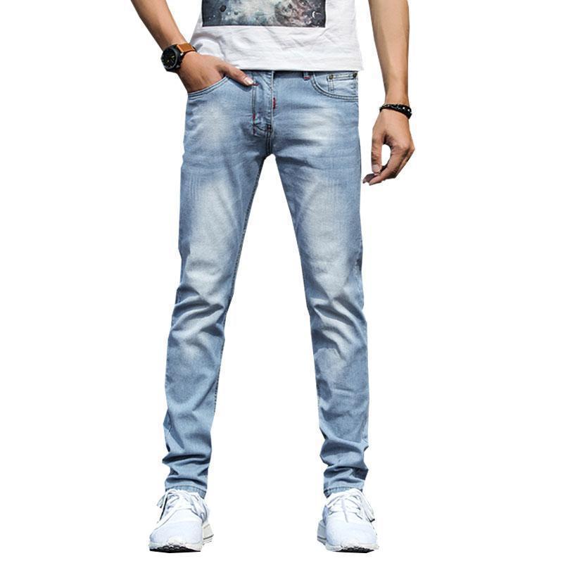 Summer Jeans Menswear Thin Stretch Jeans