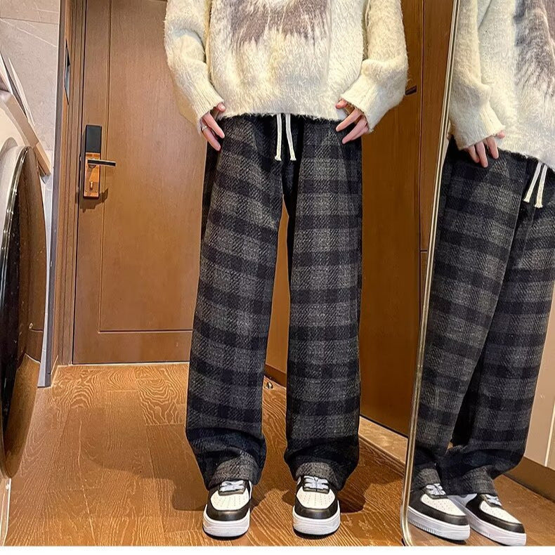 Mens Relaxed Straightleg Drapey Casual Pants