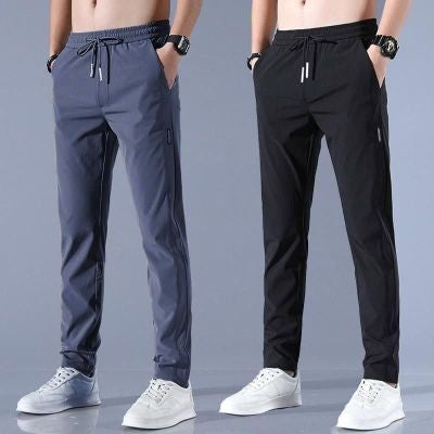 Drawstring Trousers Thin Casual Pants Korean Version Loose Straight Sweatpants Mens Clothing