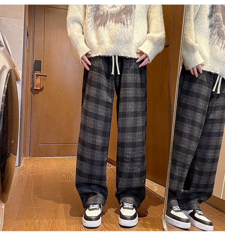 Mens Relaxed Straightleg Drapey Casual Pants