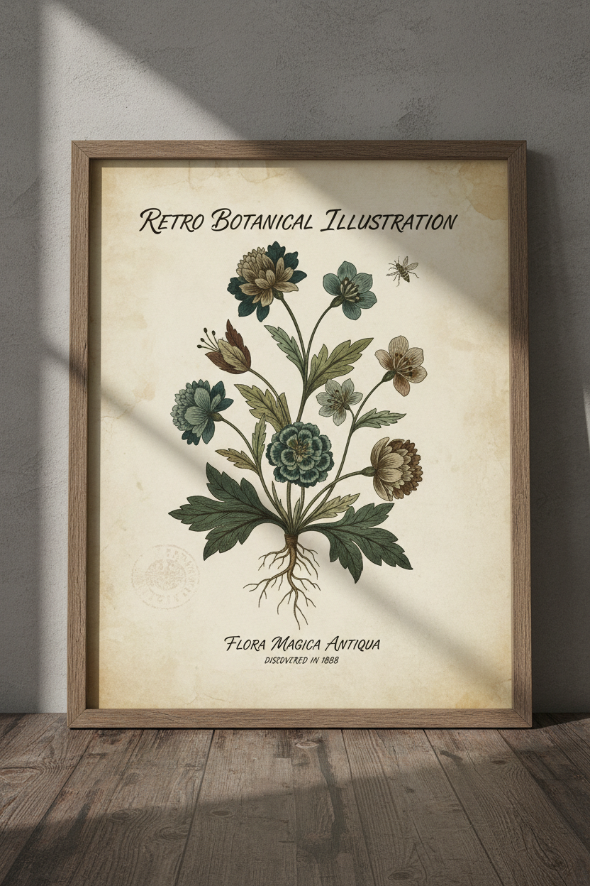 Retro Botanical Illustration